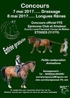 Concours Dressage et Longues-rênes les 7 et 8 Mai 2017